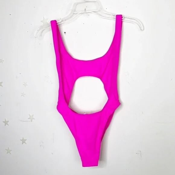 CHLOE Rose Fuchsia pink Barbie core one piece swimsuit - Picture 8 of 12